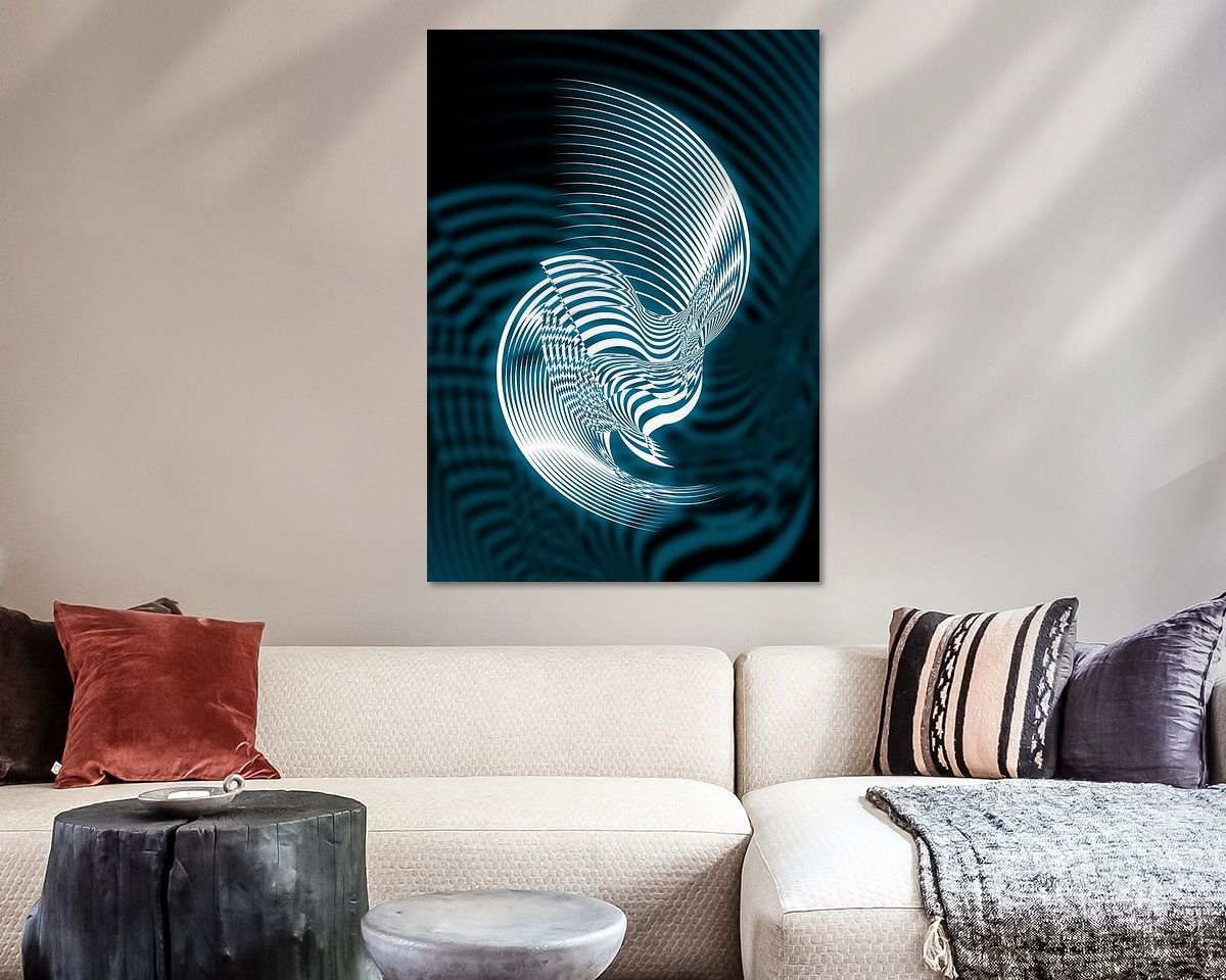 Voorbeeld van het werk in een kamer