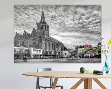 Sint Joriskerk Hof historisch Amersfoort zwartwit