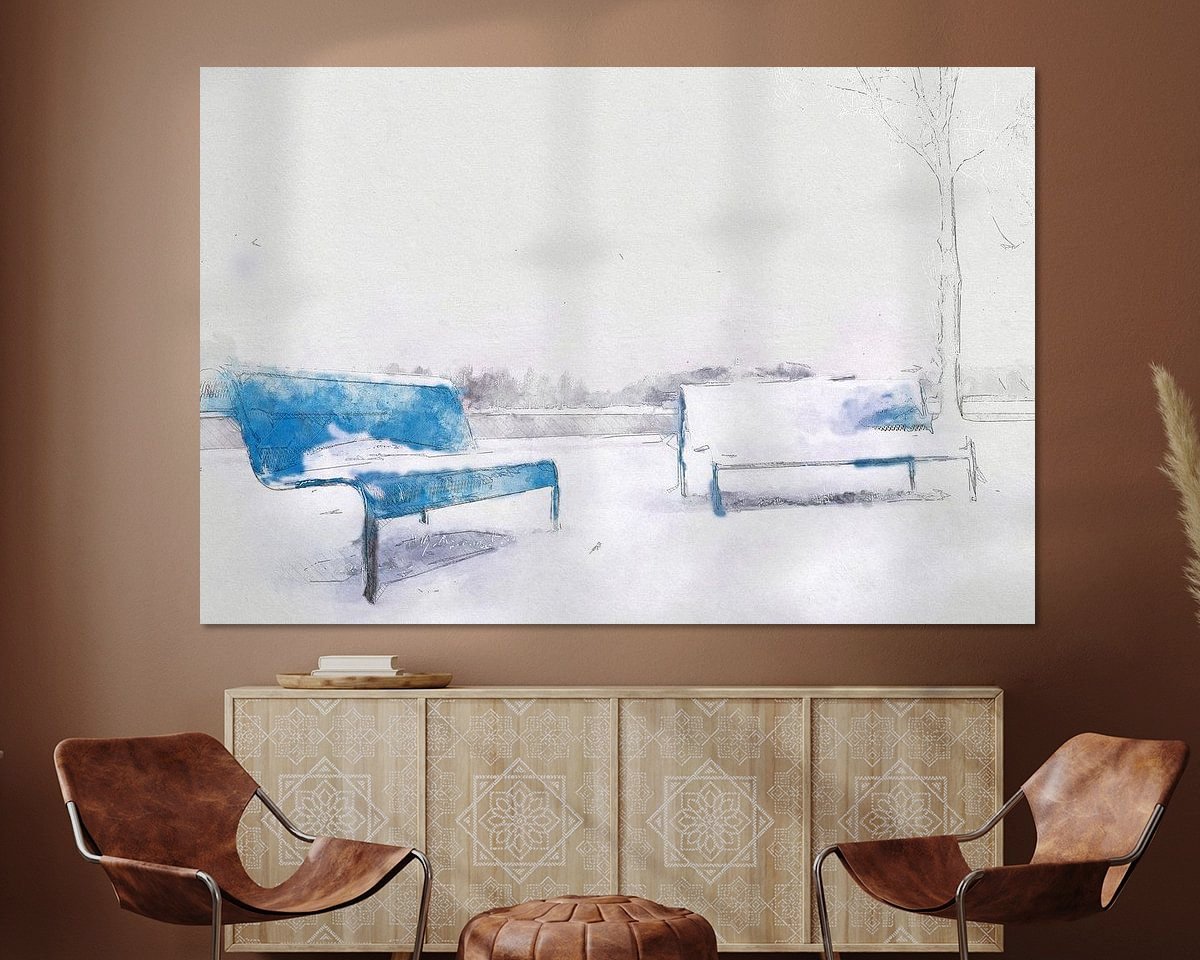 Voorbeeld van het werk in een kamer