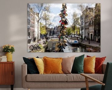 Staalmeestersbrug Love locks Amsterdam van Dennisart Fotografie