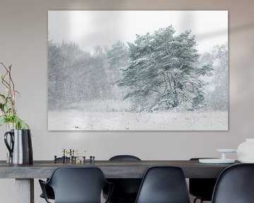 Tree in snow-drift von Karla Leeftink