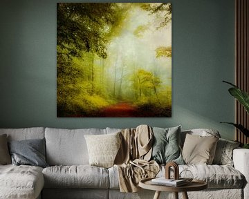 Zomerbos in de ochtendnevel van Dirk Wüstenhagen