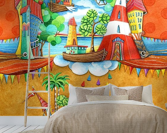 Voorbeeld van het werk in een kamer
