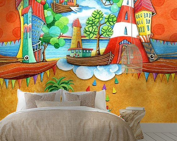 Voorbeeld van het werk in een kamer
