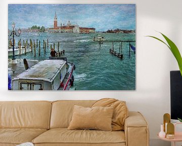 Blick von San Marco nach San Giorgio Maggiore von Atelier Liesjes