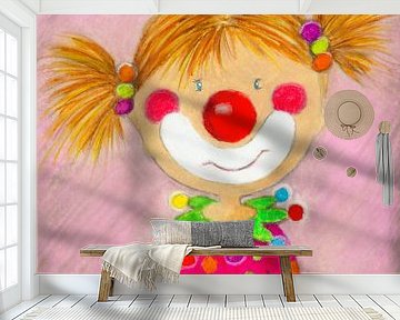 CLOWN MEISJE PEPINA - Kunst voor Kinderen van Sonja Mengkowski