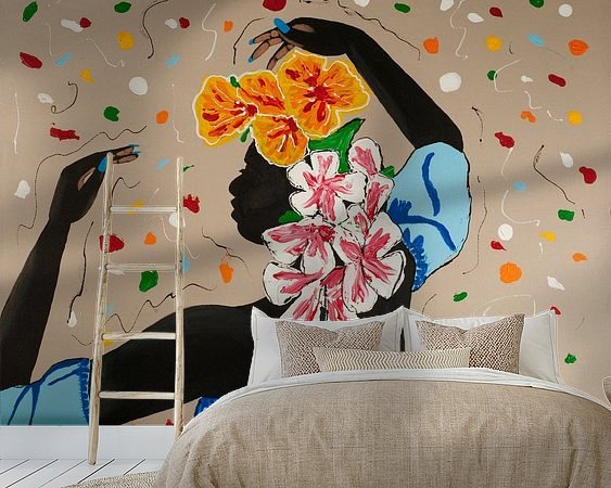 Voorbeeld van het werk in een kamer