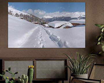 Staffelalp in het Landwassertal, Davos, Graubünden, Zwitserland van Rene van der Meer