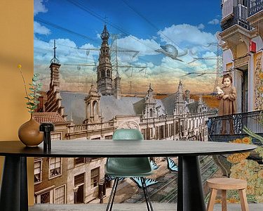 Voorbeeld van het werk in een kamer