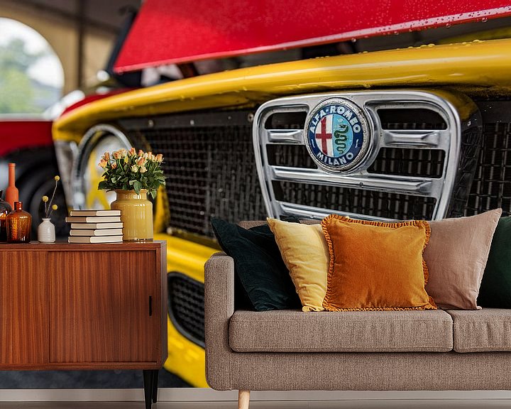 Sfeerimpressie behang: Alfa Romeo GT Junior grille van autofotografie nederland