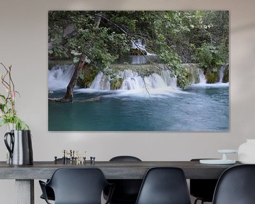 Wasserfall im Nationalpark Plitvicer Seen in Kroatien