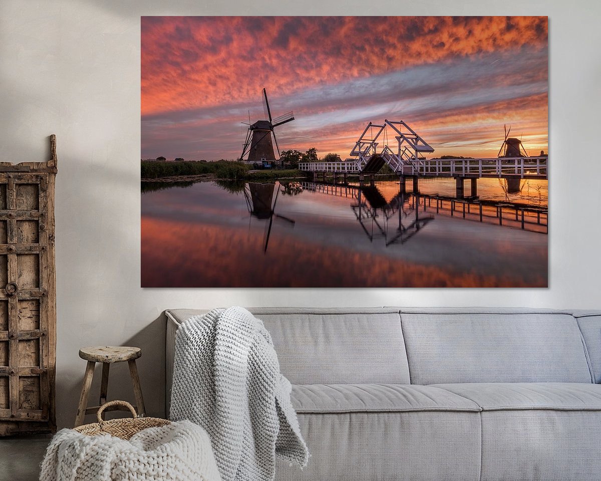 Voorbeeld van het werk in een kamer