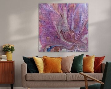 Acryl Pouring pink by Angelique van 't Riet