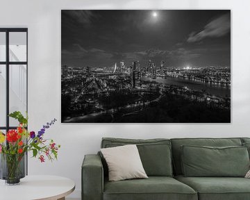 The view of Rotterdam-South with the illuminated De Kuip by MS Fotografie | Marc van der Stelt