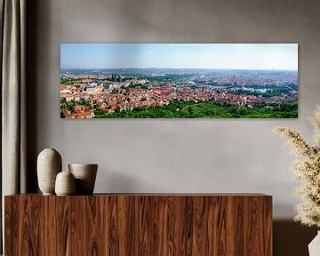 Panoramic view of Prague van Leopold Brix
