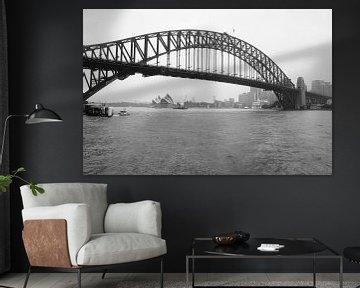 Sydney Harbour Bridge met Sydney Opera House Zwart/Wit