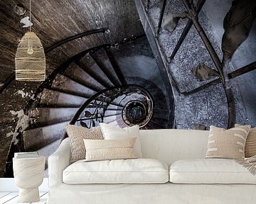 Treppe mit Spirale und Dekorationen von Inge van den Brande