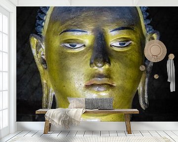 Buddha statue inside Maha Raja Viharaya or the Temple of the Great King (Cave No.2) van Inez Wijker