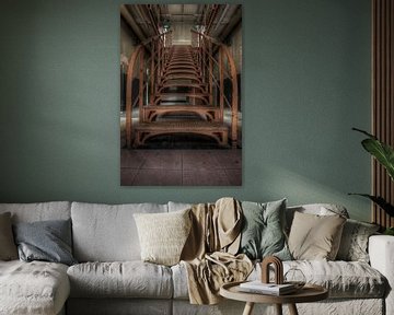 Stairs in an empty prison (Urbex) by Eus Driessen