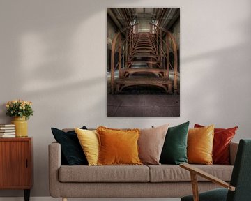 Treppe in einem leeren Gefängnis (Urbex) von Eus Driessen