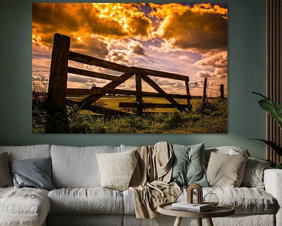 Voorbeeld van het werk in een kamer