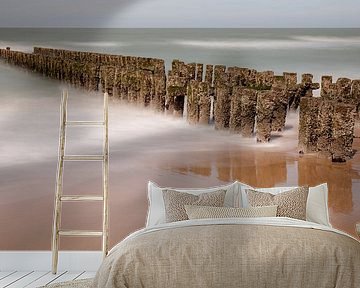 Golfbrekers bij Domburg (Nederland)