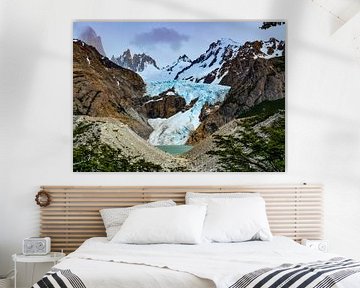 Berglandschap op de gletsjer Piedras Blancas in Los Glaciares National Park in Argentinië van Max Steinwald