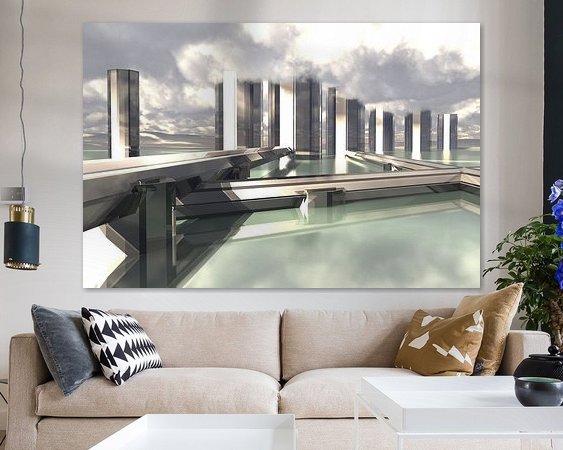 Voorbeeld van het werk in een kamer