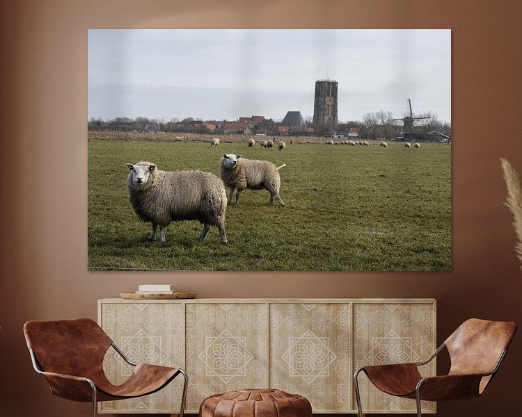 Voorbeeld van het werk in een kamer