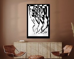 Voorbeeld van het werk in een kamer