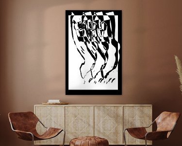 Voorbeeld van het werk in een kamer