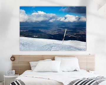 Winter with snow in the Giant Mountains van Rico Ködder