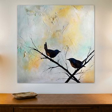 Birds in the Garden 6 van MK Abstrakt