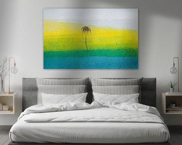 Het strand | Aquarel schilderij van WatercolorWall