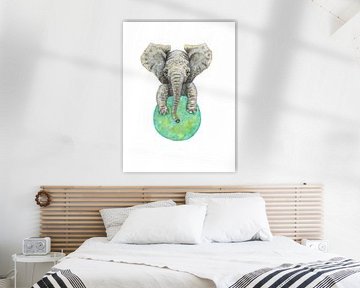 Playful baby elephant by Mies To Go