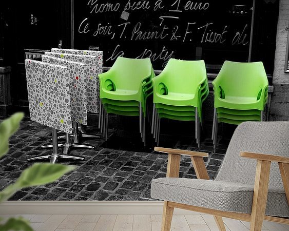 Voorbeeld van het werk in een kamer