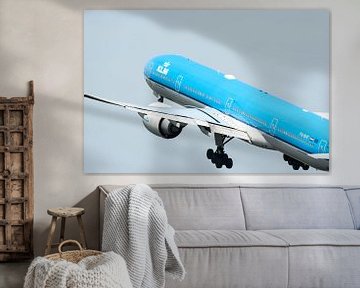 KLM Boeing 777 vertrekt van Schiphol van Wim Stolwerk