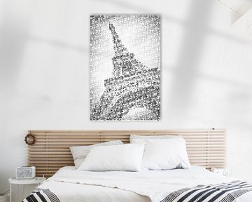 Typografie Kunst | PARIS Eiffelturm  von Melanie Viola