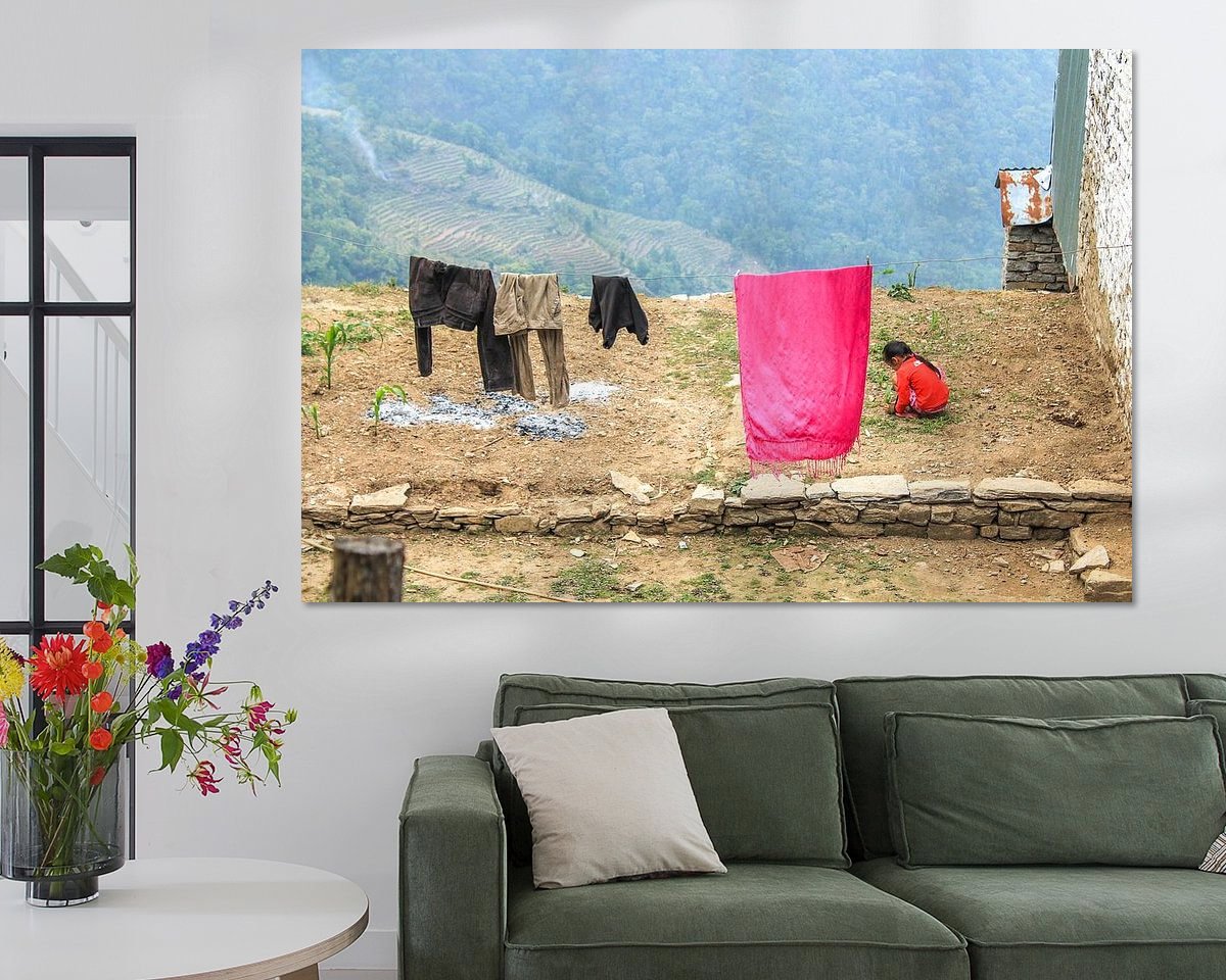 Voorbeeld van het werk in een kamer