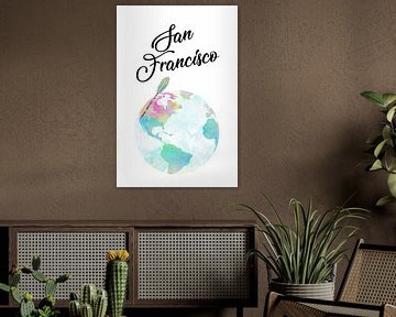 San Francisco auf dem Globus by Green Nest