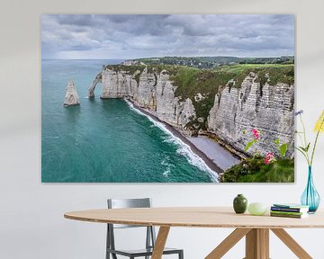 Falaise de craie près d'Étretat, Normandie sur Gijs Rijsdijk