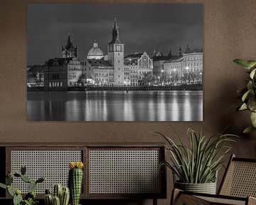 De oude stad van Praag in zwart-wit, Tsjechië  - 1 van Tux Photography
