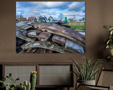 Hollands landschap met molens van RJH van de Kimmenade