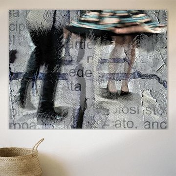 Black legs and black shoes