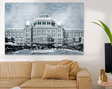 The Kurhaus in Scheveningen in the middle of winter by Art by Jeronimo