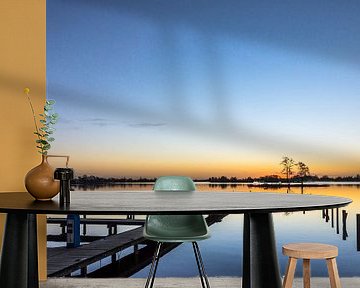 Zonsopkomst Reeuwijkse Plassen van Rinus Lasschuyt Fotografie