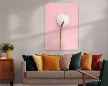 Pastel roze  van Roos Oosterbroek | hand painted prints en fotografie