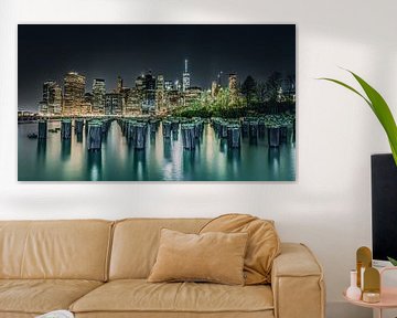 Bunte Skyline des Big Apple New York von Bert Nijholt