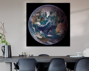 Foto der Erde der NASA mit Europa, Afrika und Amerika