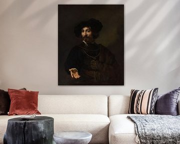 Der Mann mit dem Stahl Gorget, Stil von Rembrandt